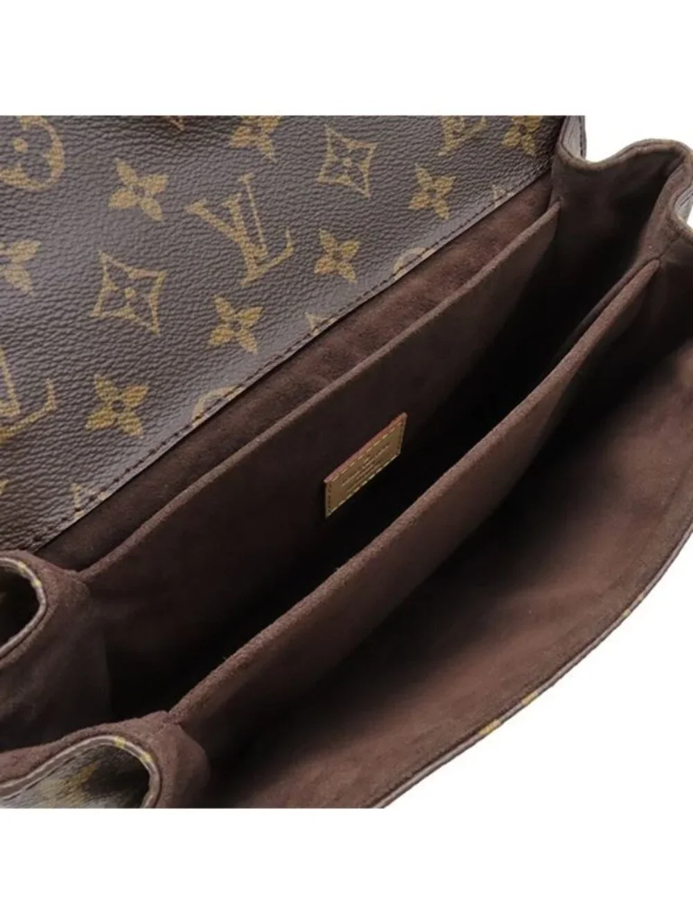 Louis Vuitton 2-Way Bag Pochette Metis MM Monogram Canvas Gold Brown Shoulder